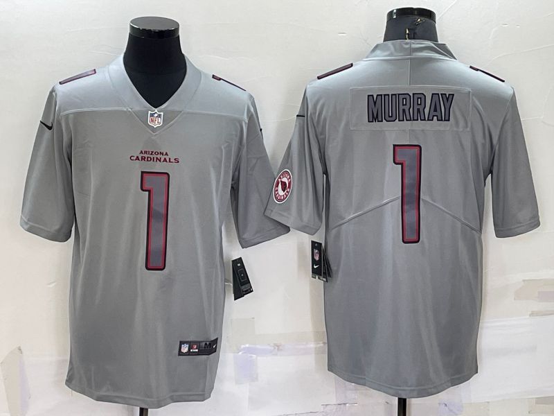 Men Arizona Cardinals #1 Murray Grey 2023 Nike Vapor Limited NFL Jersey